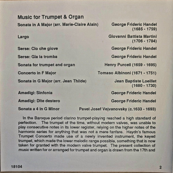 Kamil Roško - Music For Trumpet And Organ *CD/SEALED* | Mint (M) Mint (M)-