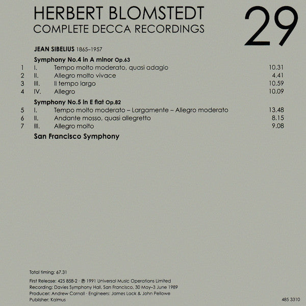 Herbert Blomstedt - Complete Decca Recordings (CD BOX SET) |-