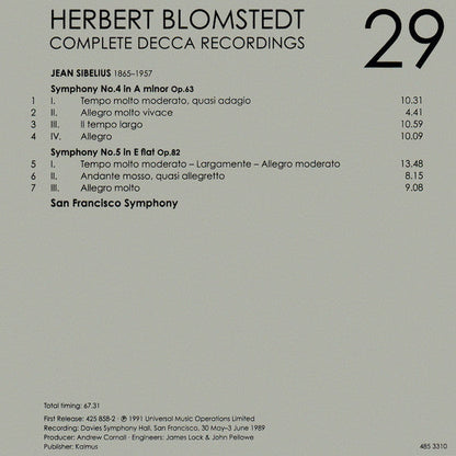 Herbert Blomstedt - Complete Decca Recordings (CD BOX SET) |-