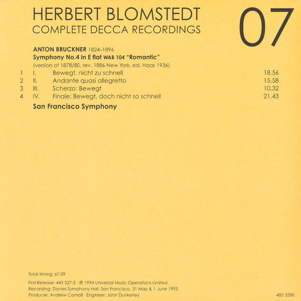 Herbert Blomstedt - Complete Decca Recordings (CD BOX SET) |-