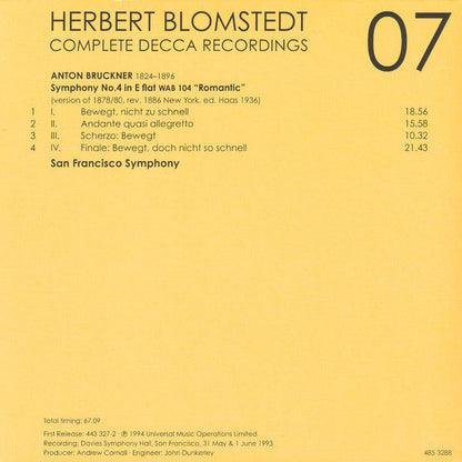 Herbert Blomstedt - Complete Decca Recordings (CD BOX SET) |-