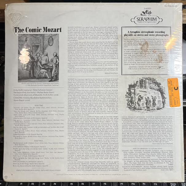 The Comic Mozart, Satirical Ensembles, Arias And Canons (VINYL) | Mint (M) Near Mint (NM)-