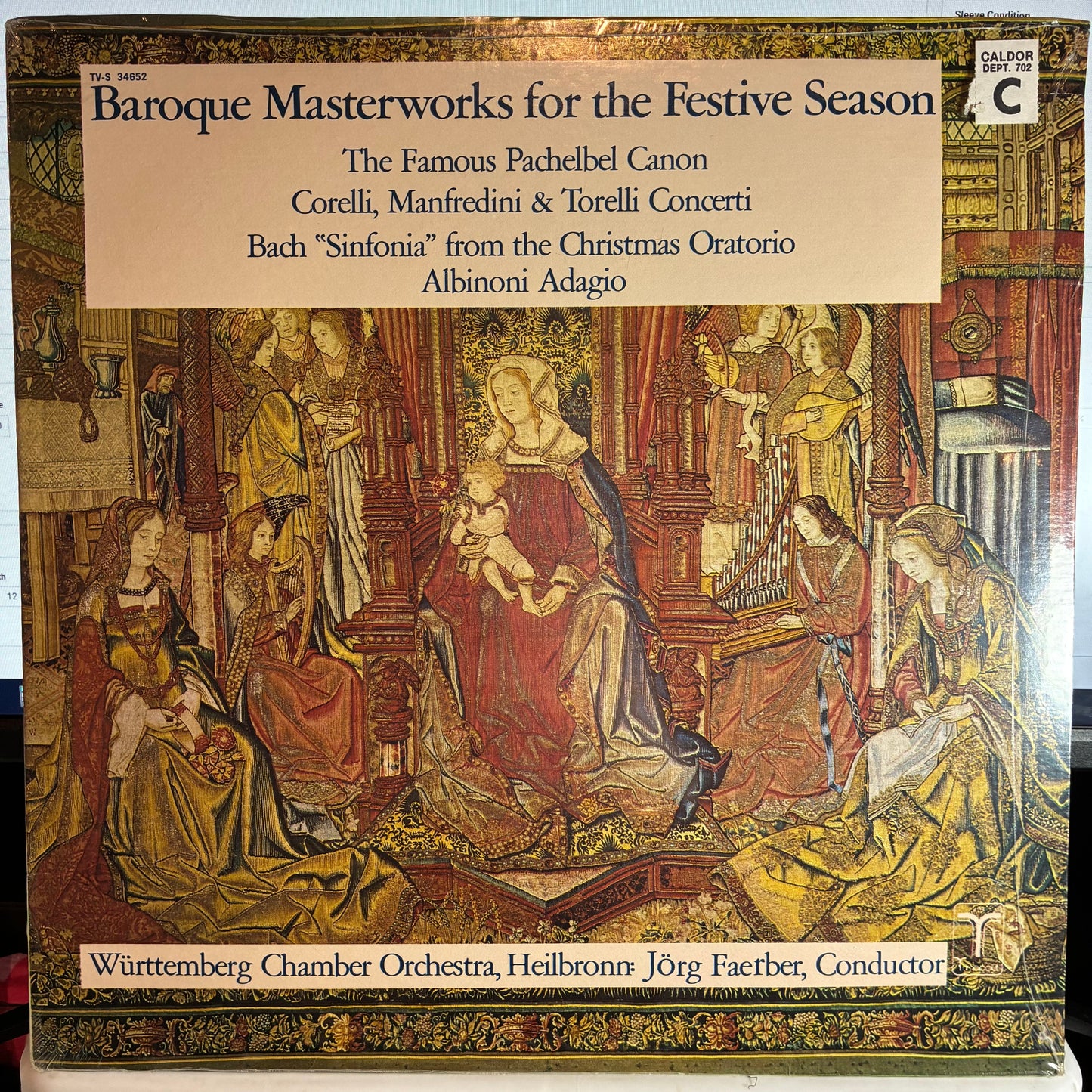 Württembergisches Kammerorchester - Baroque Masterworks For The Festive Season (VINYL) | Mint (M)-