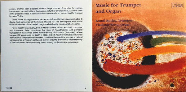 Kamil Roško - Music For Trumpet And Organ *CD/SEALED* | Mint (M) Mint (M)-