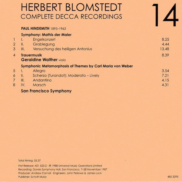Herbert Blomstedt - Complete Decca Recordings (CD BOX SET) |-