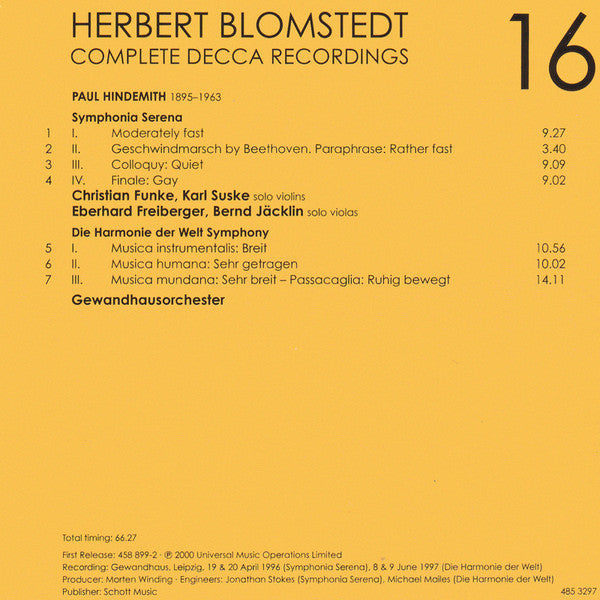 Herbert Blomstedt - Complete Decca Recordings (CD BOX SET) |-