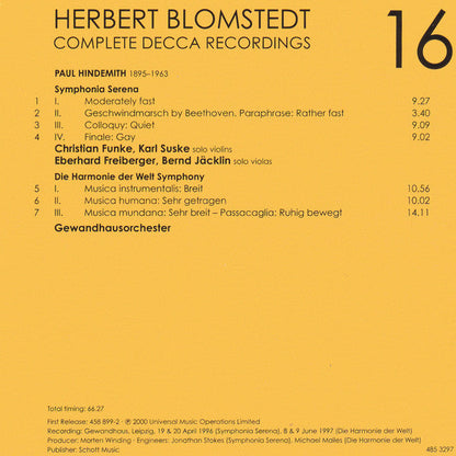 Herbert Blomstedt - Complete Decca Recordings (CD BOX SET) |-