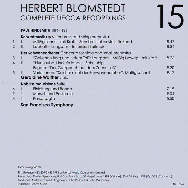 Herbert Blomstedt - Complete Decca Recordings (CD BOX SET) |-