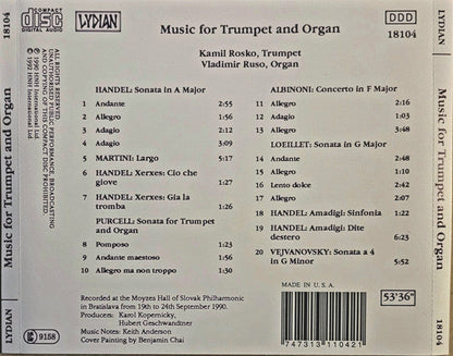 Kamil Roško - Music For Trumpet And Organ *CD/SEALED* | Mint (M) Mint (M)-