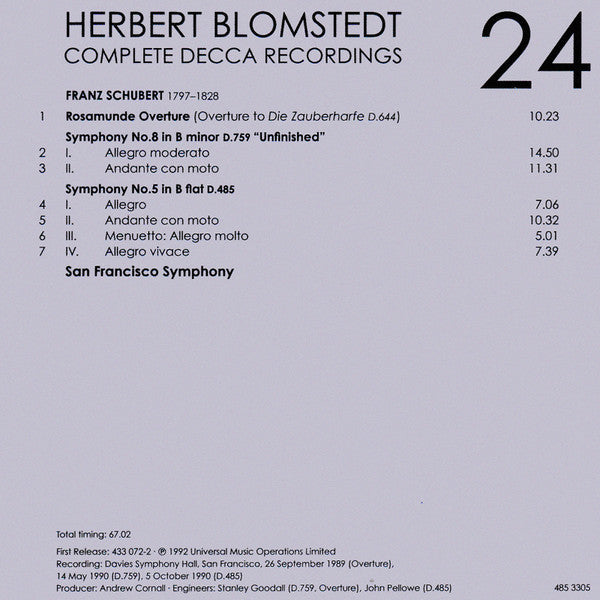 Herbert Blomstedt - Complete Decca Recordings (CD BOX SET) |-