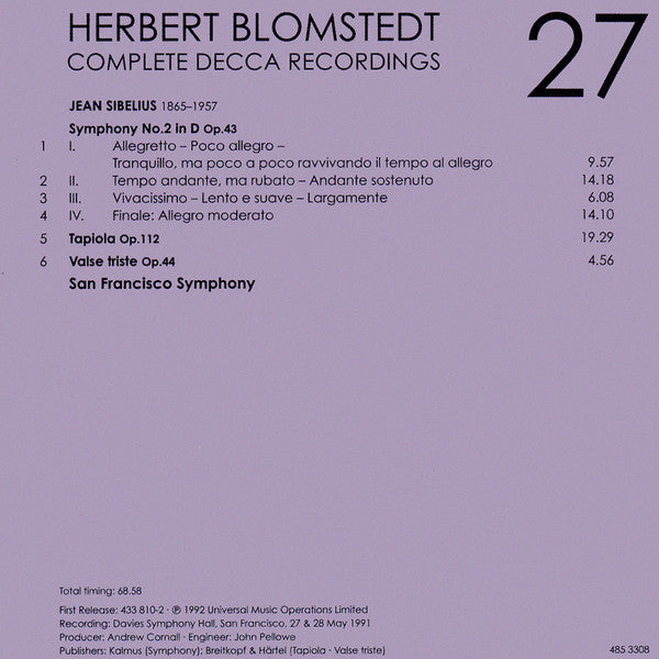 Herbert Blomstedt - Complete Decca Recordings (CD BOX SET) |-