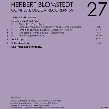 Herbert Blomstedt - Complete Decca Recordings (CD BOX SET) |-