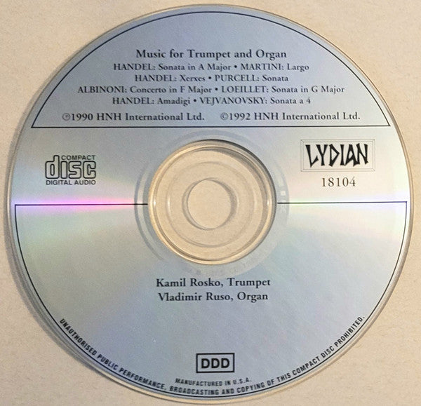 Kamil Roško - Music For Trumpet And Organ *CD/SEALED* | Mint (M) Mint (M)-