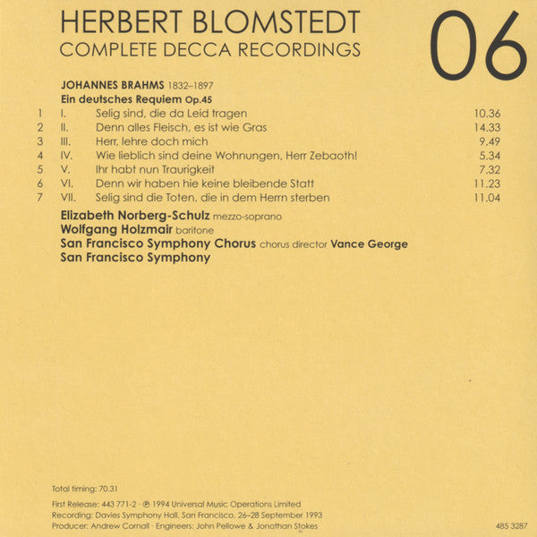 Herbert Blomstedt - Complete Decca Recordings (CD BOX SET) |-