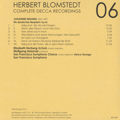Herbert Blomstedt - Complete Decca Recordings (CD BOX SET) |-