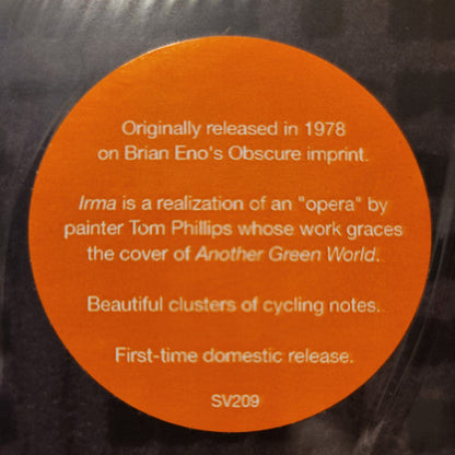 Tom Phillips (3) - Irma (VINYL) | Mint (M) Mint (M)-