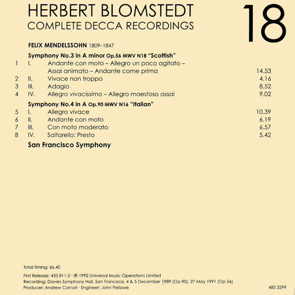 Herbert Blomstedt - Complete Decca Recordings (CD BOX SET) |-