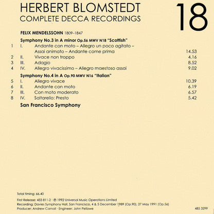 Herbert Blomstedt - Complete Decca Recordings (CD BOX SET) |-