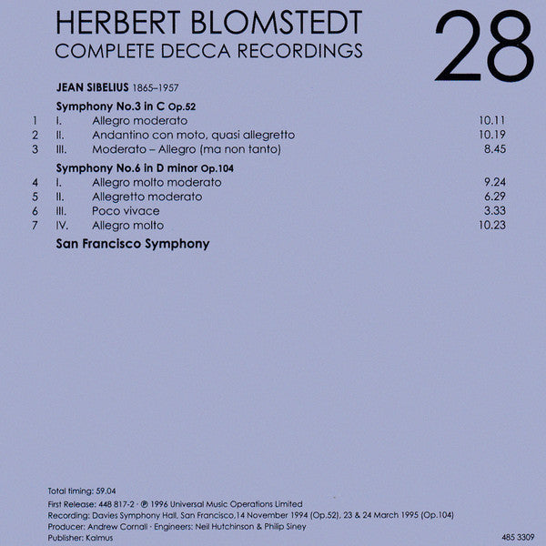 Herbert Blomstedt - Complete Decca Recordings (CD BOX SET) |-