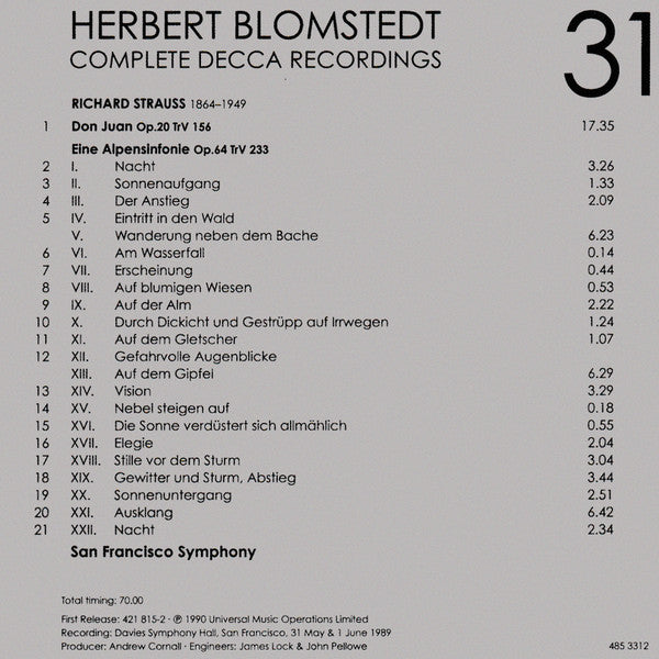 Herbert Blomstedt - Complete Decca Recordings (CD BOX SET) |-