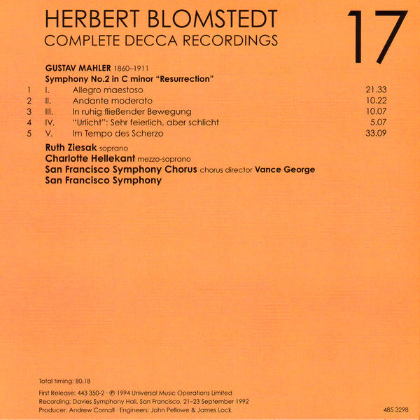 Herbert Blomstedt - Complete Decca Recordings (CD BOX SET) |-