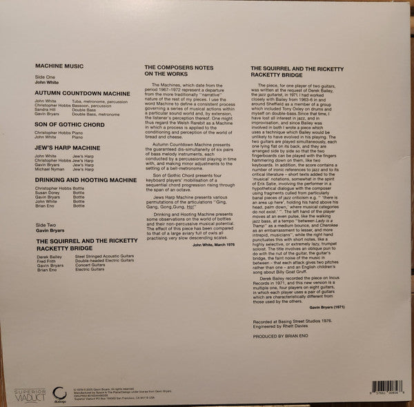 John White - Machine Music (VINYL) | Mint (M) Mint (M)-