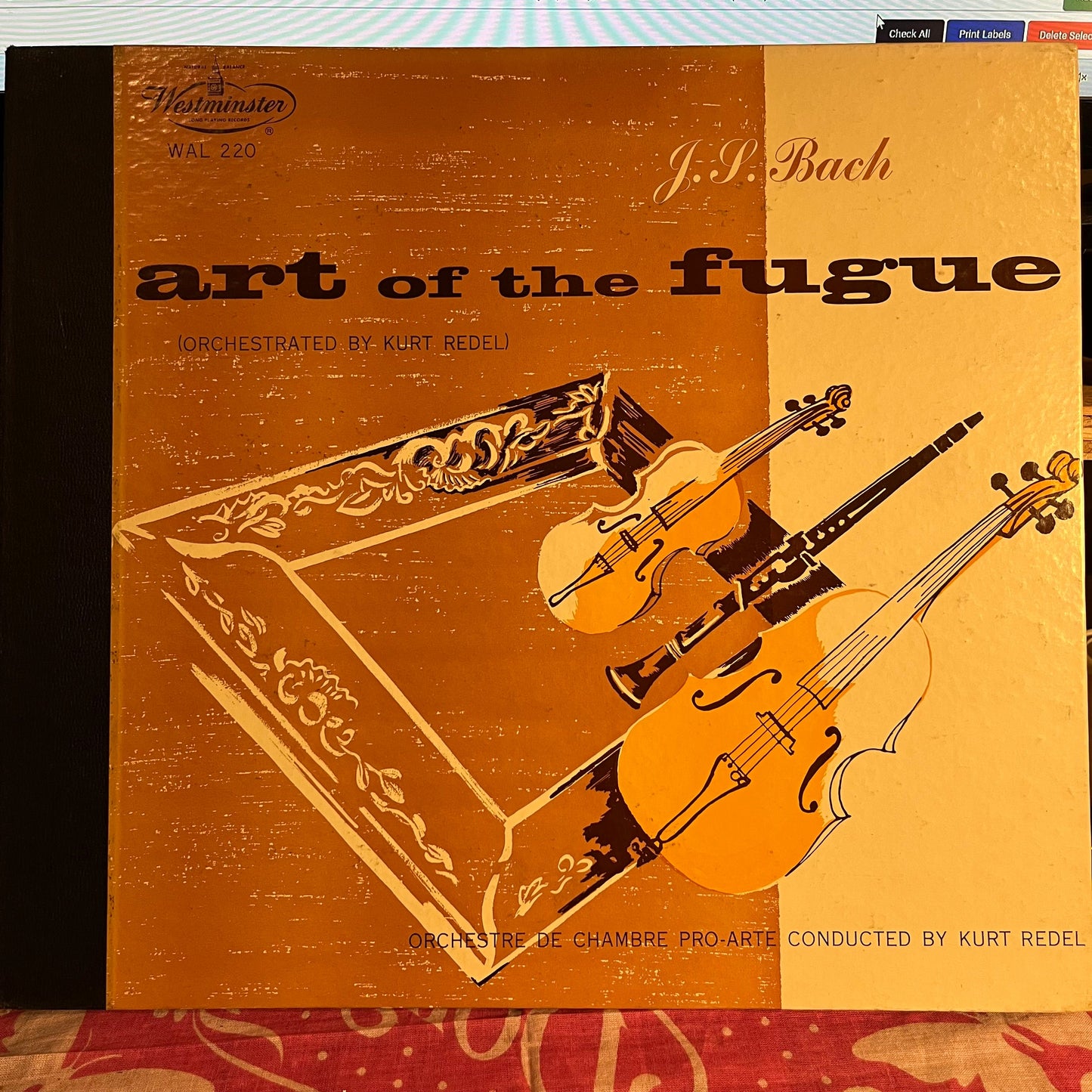 Johann Sebastian Bach - The Art Of The Fugue | Excellent (EX) Near Mint (NM)-