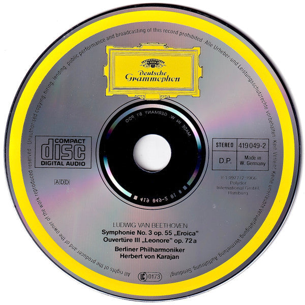 Ludwig van Beethoven - Symphony No. 3 “Eroica” / Overture: “Leonore III” (CD) | Excellent+ (EX+)-