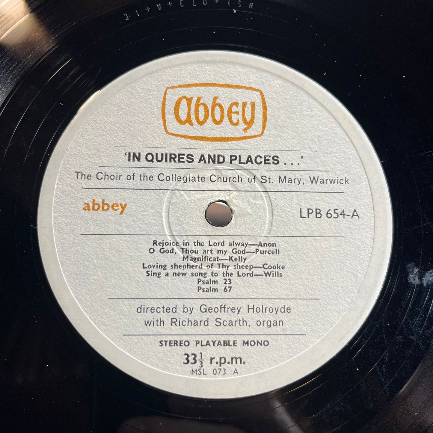Choir of the Collegiate Church of St. Mary of Warw - 'In Quires And Places...' (VINYL) | Excellent+ (EX+) Near Mint- (NM-)-