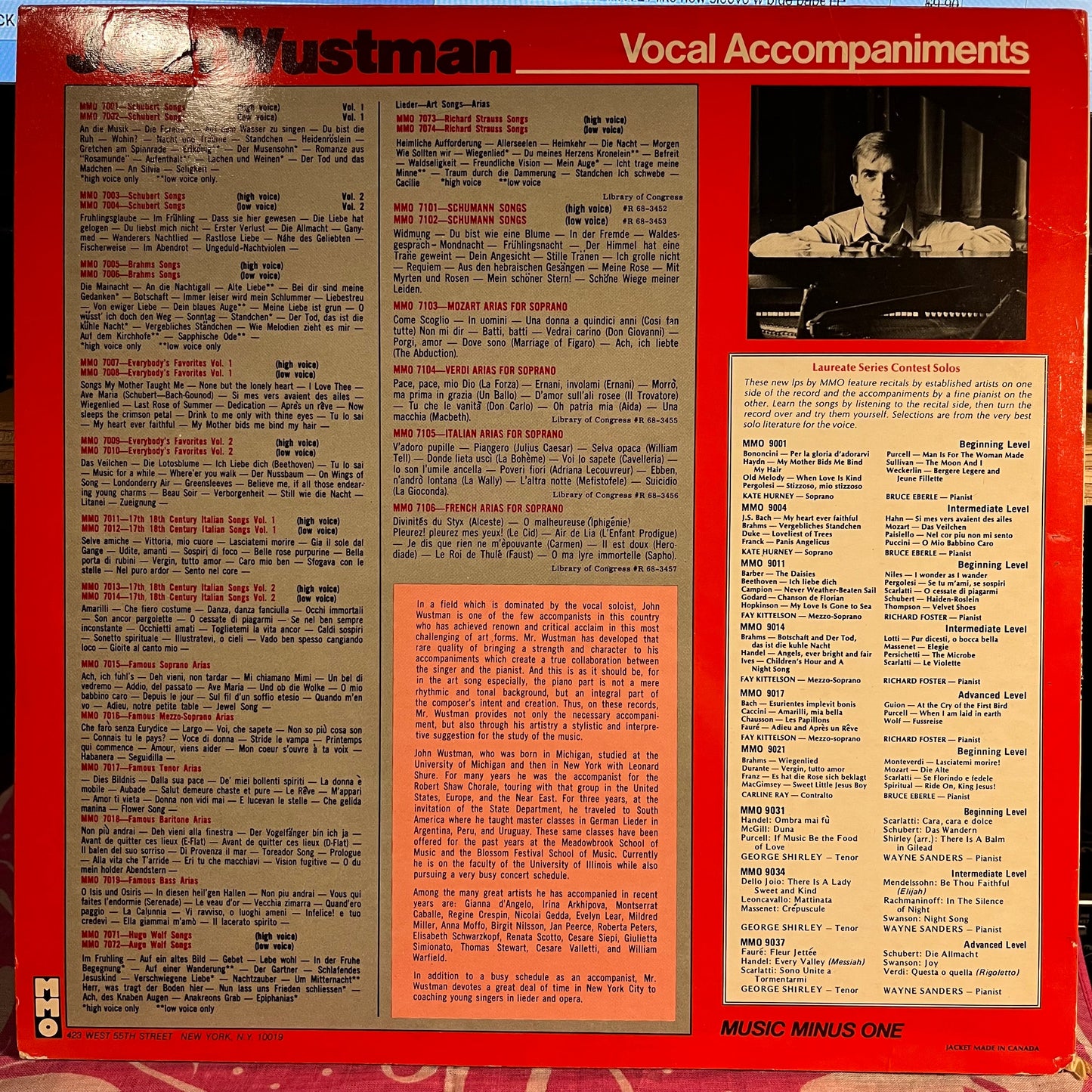 John Wustman - Verdi Operatic Arias For Soprano Voice *BOOKLET* | Excellent (EX) Excellent (EX)-