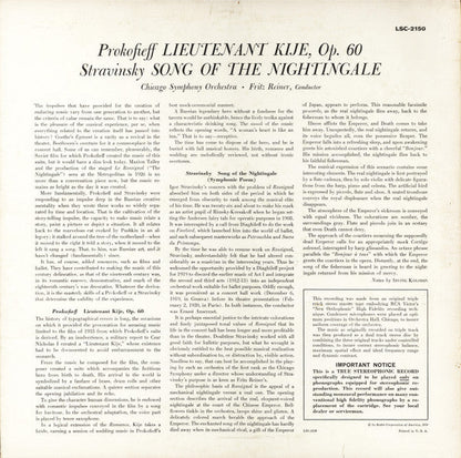 Sergei Prokofiev - Lieutenant Kije / Song Of The Nightingale (VINYL) | Excellent+ (EX+) Excellent+ (EX+)-