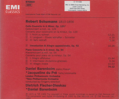 Robert Schumann - Cello Concerto / Piano Concerto (CD) | Excellent+ (EX+) Near Mint (NM)-