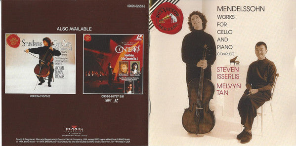 Felix Mendelssohn-Bartholdy - Works For Cello And Piano, Complete (CD) | Excellent+ (EX+) Near Mint (NM)-