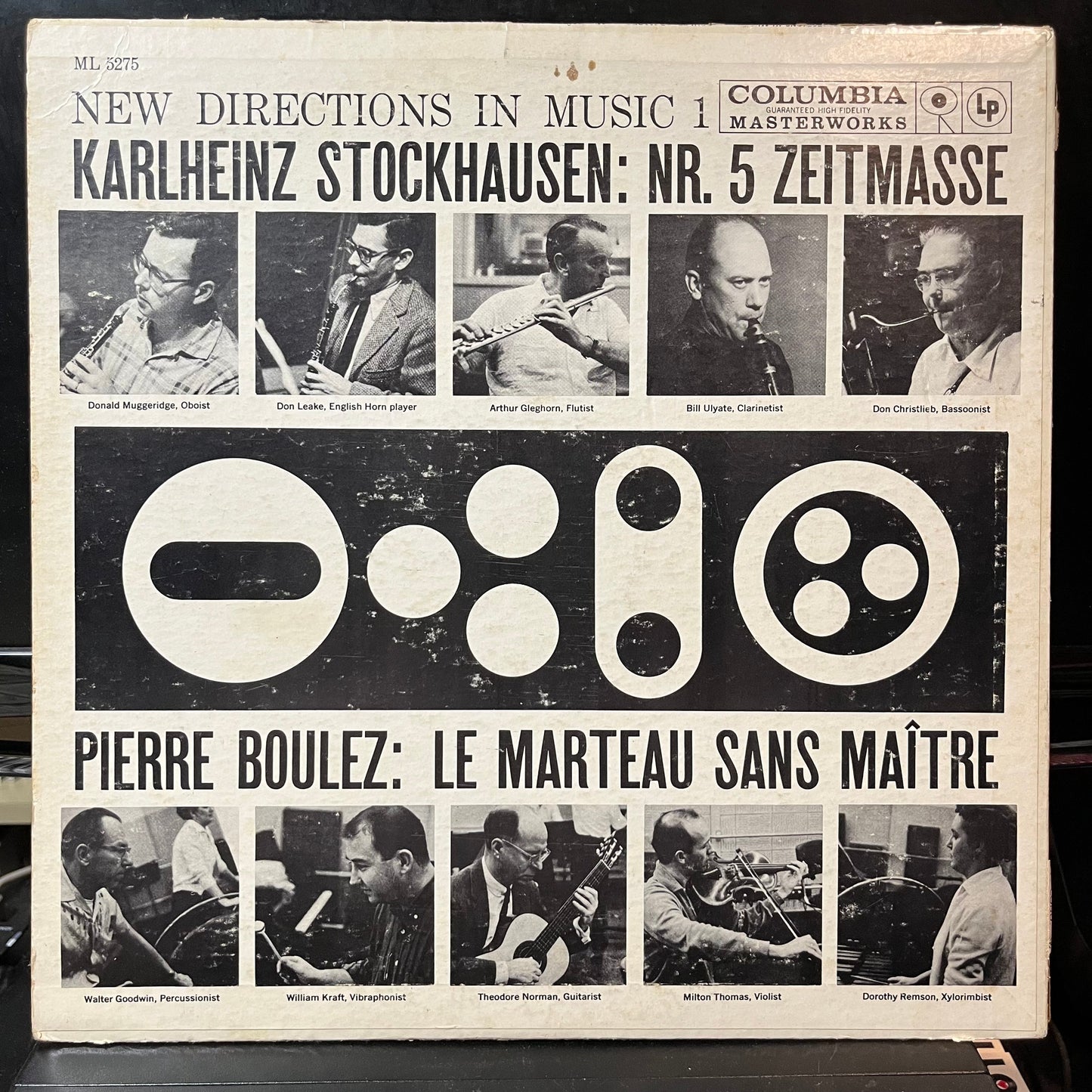 Pierre Boulez / Stockhausen - Robert Craft - Le Marteau Sans Maître / Nr. 5 Zeitmasse For Five Woodwinds (VINYL LP COLUMBIA MASTERWORKS ML 5275 1958) | USED Excellent+ (EX+) Very Good Plus (VG+)-