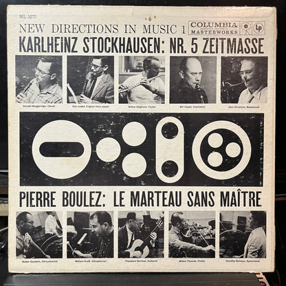 Pierre Boulez / Stockhausen - Robert Craft - Le Marteau Sans Maître / Nr. 5 Zeitmasse For Five Woodwinds (VINYL LP COLUMBIA MASTERWORKS ML 5275 1958) | USED Excellent+ (EX+) Very Good Plus (VG+)-