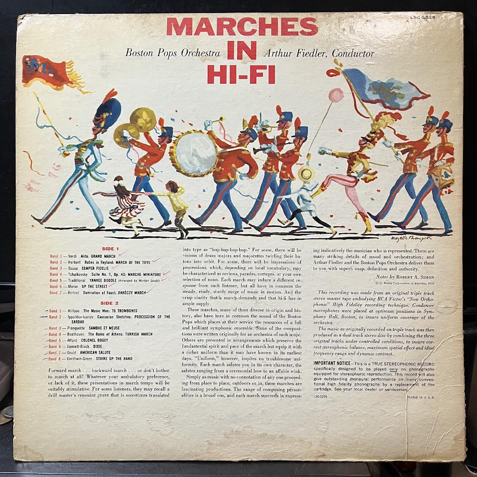 Arthur Fiedler - Marches In Hi-Fi (VINYL) | Excellent+ (EX+) Very Good Plus Plus (VG++)-