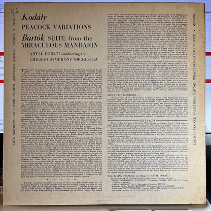 Zoltán Kodály - Peacock Variations / Suite From The Miraculous Mandarin | Excellent+ (EX+) Near Mint (NM)-