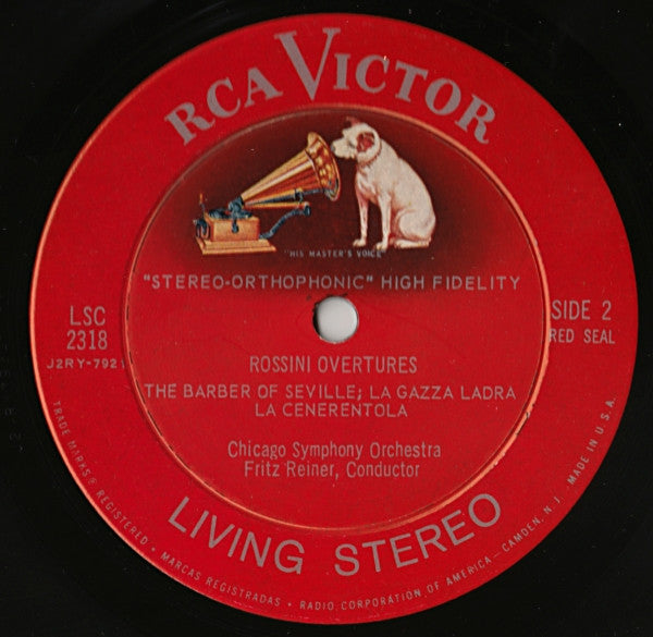 Gioacchino Rossini - Rossini Overtures (VINYL LP RCA Victor Red Seal – LSC-2318) | USED Excellent (EX)-