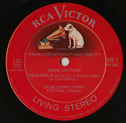 Gioacchino Rossini - Rossini Overtures (VINYL LP RCA Victor Red Seal – LSC-2318) | USED Excellent (EX)-