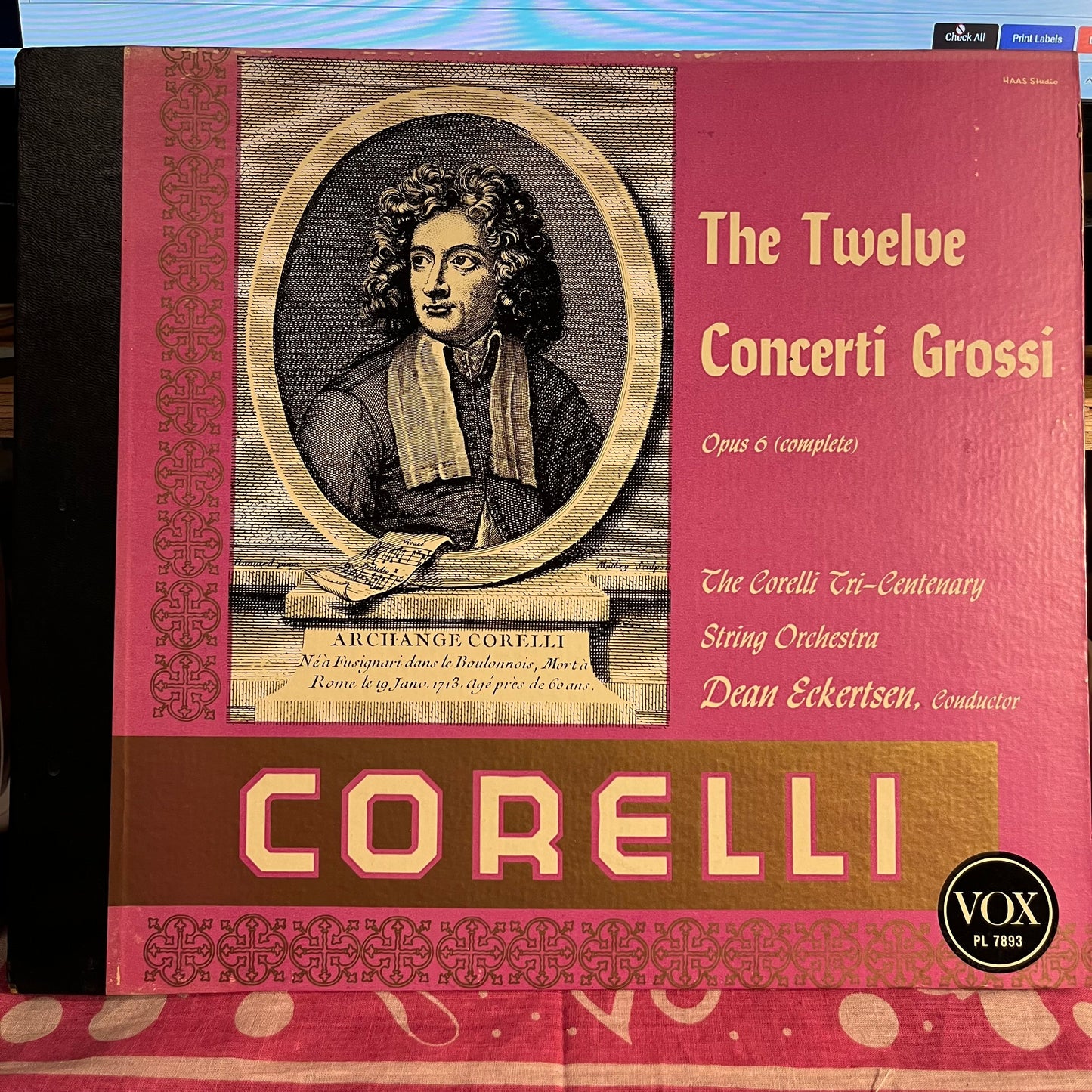 The Corelli Tri-Centenary String Orchestra - The Twelve Concerti Grossi, Opus 6 (Complete) | Excellent (EX) Excellent (EX)-