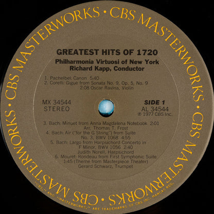 Philharmonia Virtuosi - Greatest Hits Of 1720 *REPRESS* | Very Good Plus (VG+) Excellent (EX)-