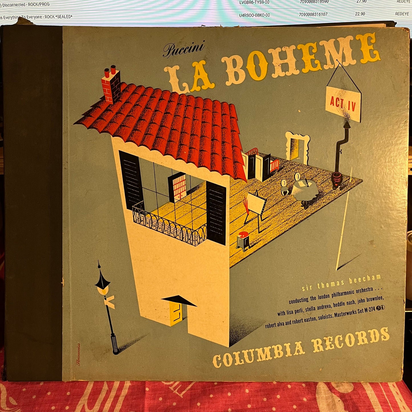 Giacomo Puccini - La Boheme Act IV 4X12" 78RPM | Excellent (EX) Very Good (VG)-
