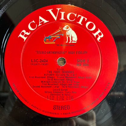Antonio Vivaldi - The Four Seasons (VINYL LP RCA VICTOR RED SEAL ‎LSC-2424 1960) | USED Excellent (EX) Excellent+ (EX+)-