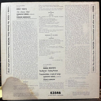 Dorothy Renzi - The Chinese Flute / Transmutation / The Hermit / Fishing Picture (VINYL) | Excellent (EX) Very Good (VG)-