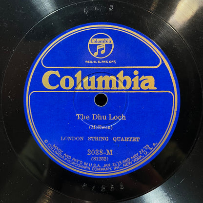 london string quartet - THE DHU LOCH / QUARTET IN E FLAT MENDELSSOHN (78RPM 10") COLUMBIA 2038 | Generic-