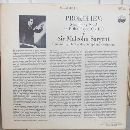 Sergei Prokofiev - Symphony No. 5 In B Flat Major Op. 100 (VINYL) | Near Mint (NM or M-)-