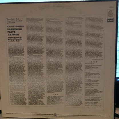 Christopher Parkening - Parkening Plays Bach (VINYL) | Near Mint- (NM-) Very Good Plus (VG+)-