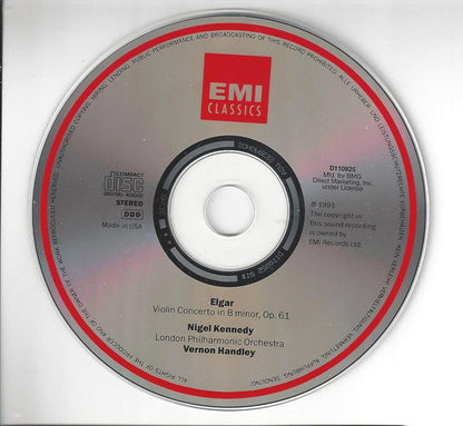 Sir Edward Elgar - Violin Concerto (CD) | Near Mint (NM) Near Mint (NM)-
