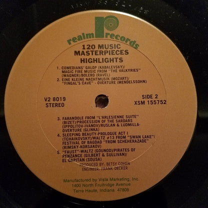 Various - 120 Music Masterpieces Highlights Vol. 2 (2xVINYL) | Near Mint- (NM-) Excellent+ (EX+)-