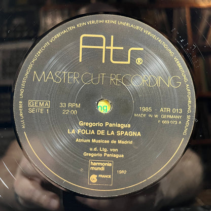 Gregorio Paniagua - La Folia De La Spagna (VINYL) | Near Mint (NM or M-) Near Mint (NM)-